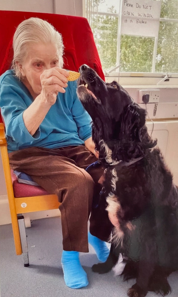 Janet Van De Voorde and her dog, Charlie.